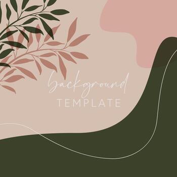 Trendy abstract square templates with leaves, flowers and geometric shapes. Good for social media posts, mobile apps, banner designs and online promotions and adverts. Abstract vector background.