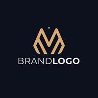 metro letra logo diseño. lujo marca logo logotipo vector