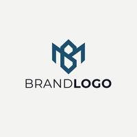 M B letter logo design. Luxury Brand Logo logotype vector