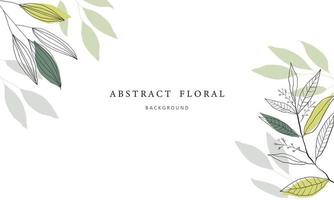 Botanical wall art vector background