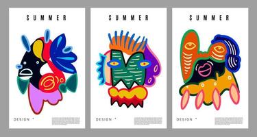 Vector Colorful Ethnic Art and Design illustration for Summer Festival Background