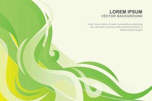 Gradient green wavy shape background. vector