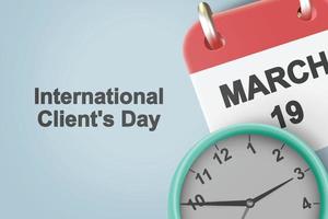 International Clients Day background. vector