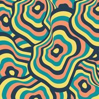 Flat abstract psychedelic groovy background. vector