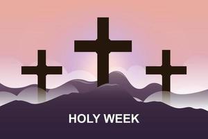 Holy Week background. vector