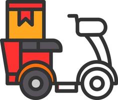 Delivery Bike Vector Icon Design