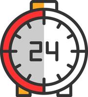 Diseño de icono de vector de 24 horas