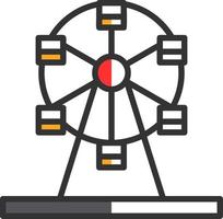 Ferris Wheel Vector Icon Design