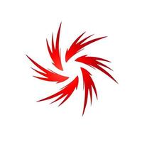 Vector symbol spiral red color