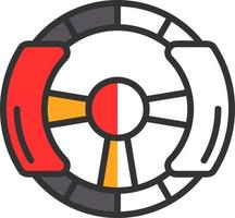 Steering Wheel Vector Icon Design