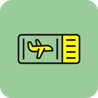 Plane Ticket Vector Icon Design