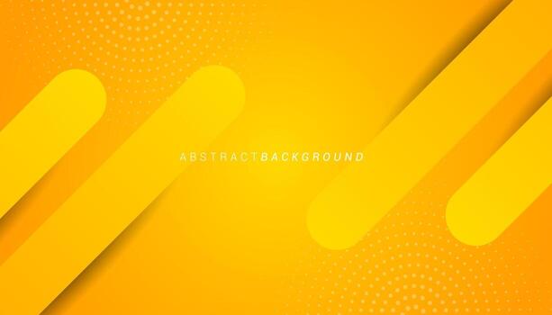 Orange and yellow gradient background with dynamic abstract shapes. Vector illustration