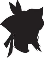 Pirate Head Silhouette vector