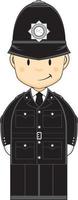 Cartoon Classic British Policeman Character vector