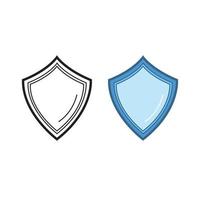 shield logo icon illustration colorful and outline vector