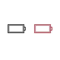 battery logo icon illustration colorful and outline vector