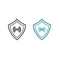signal guard logo icon illustration colorful and outline vector