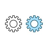 gear logo icon illustration colorful and outline vector