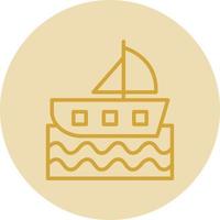 Sailing Boat Vector Icon Design