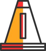 Traffic Cone Vector Icon Design