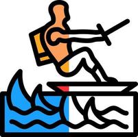 Surfing Vector Icon Design