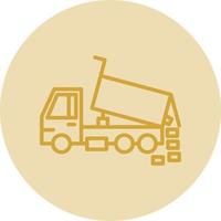 Dumper Truck Vector Icon Design