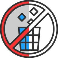 No Littering Vector Icon Design