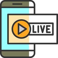 Live Channel Vector Icon Design