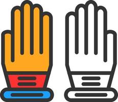 guantes, vector, icono, diseño vector