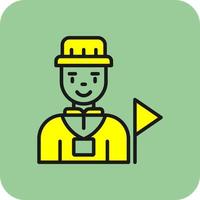 Tour Guide Vector Icon Design