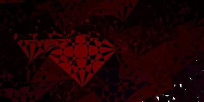 Dark Red vector pattern with abstract shapes.