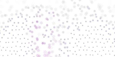 Light purple vector abstract pattern with leaves.