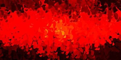 Dark red, yellow vector backdrop with chaotic shapes.