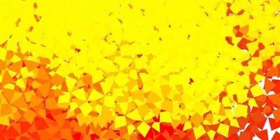 Light red, yellow vector backdrop with triangles, lines.