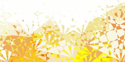 Light Yellow vector pattern with polygonal shapes.