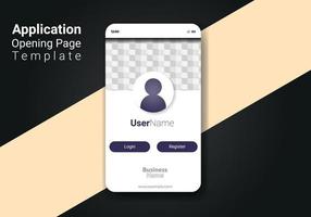 Landing page template. Home page for app design. vector