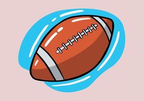 Hand drawn american football ball. Vector american football ball design.