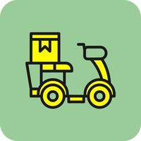 Delivery Bike Vector Icon Design