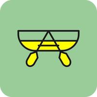 Canoeing Vector Icon Design