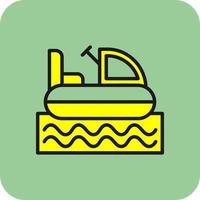 Bumper Boat Vector Icon Design