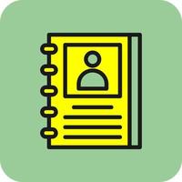 COntact Book Vector Icon Design