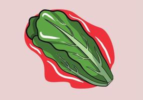 mano dibujado lechuga plano icono, vegetal y ensalada hoja, vector gráficos, un vistoso sólido modelo en aislado antecedentes