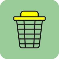 Trash Bin Vector Icon Design