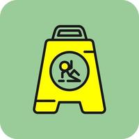 Wet Floor Vector Icon Design