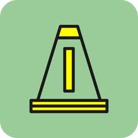 Traffic Cone Vector Icon Design