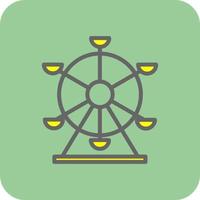 Ferris Wheel Vector Icon Design