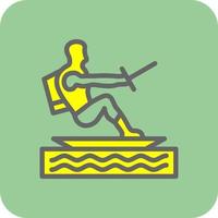 Water Skiing Vector Icon Design