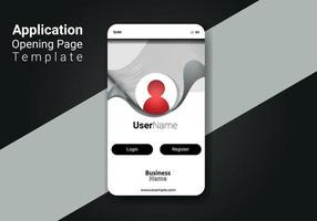 Landing page template. Home page for app design. vector