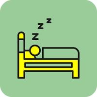 diseño de icono de vector de dormir