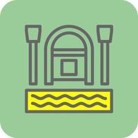 Rafting Vector Icon Design